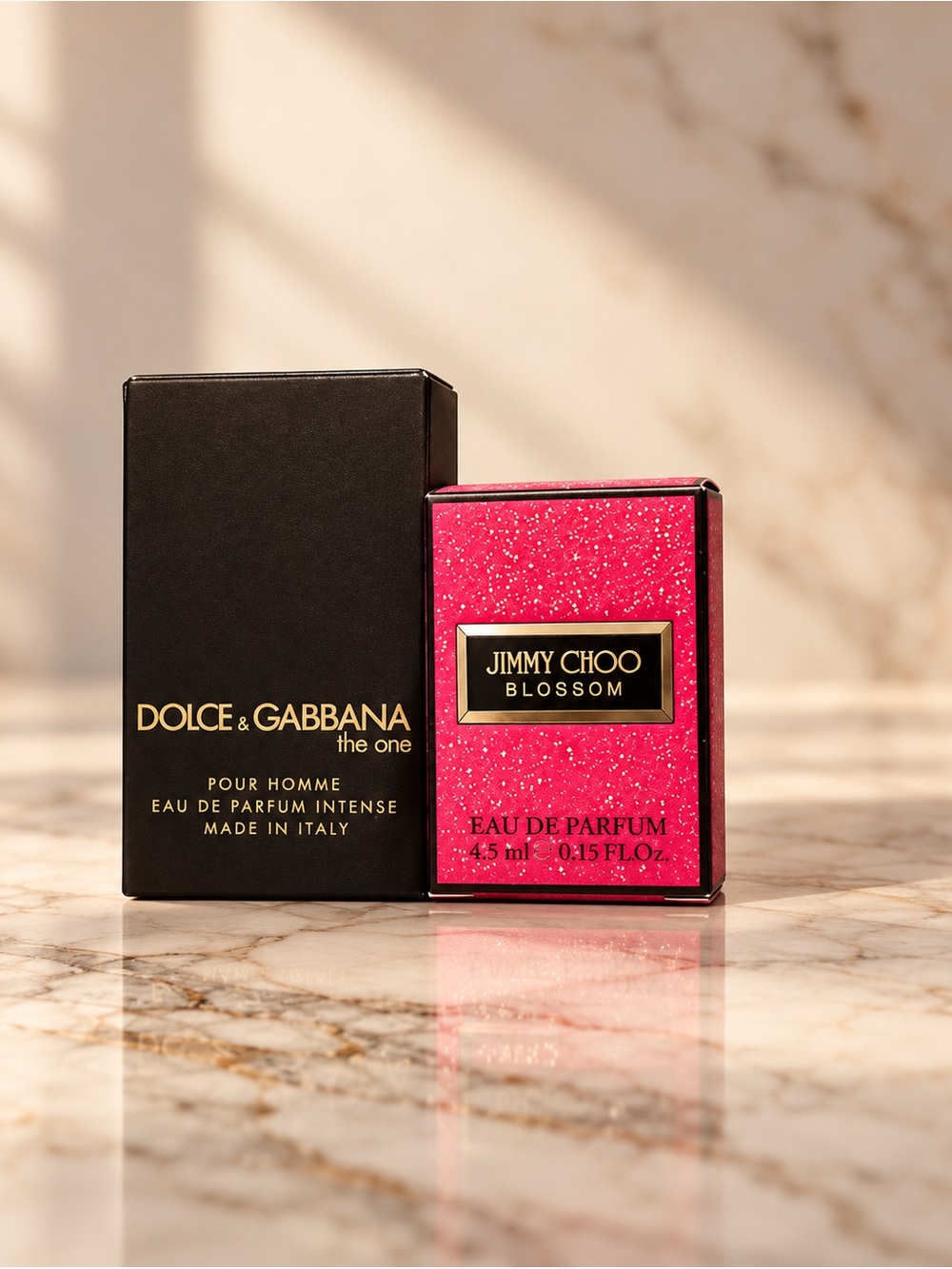 Bundle of Dolce Gabana the One & Jimmy Choo Blossom Miniature